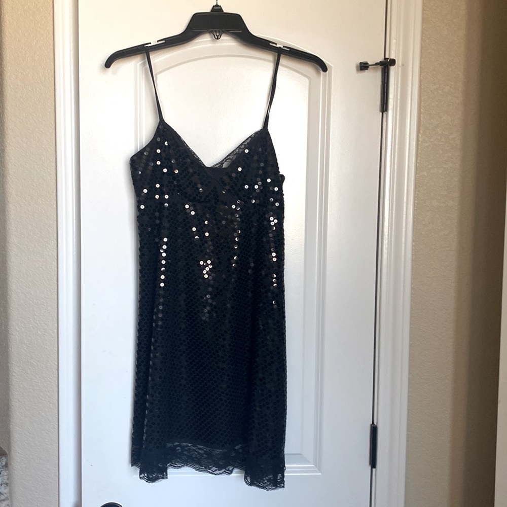 Express Black Sequin/Lace Dress